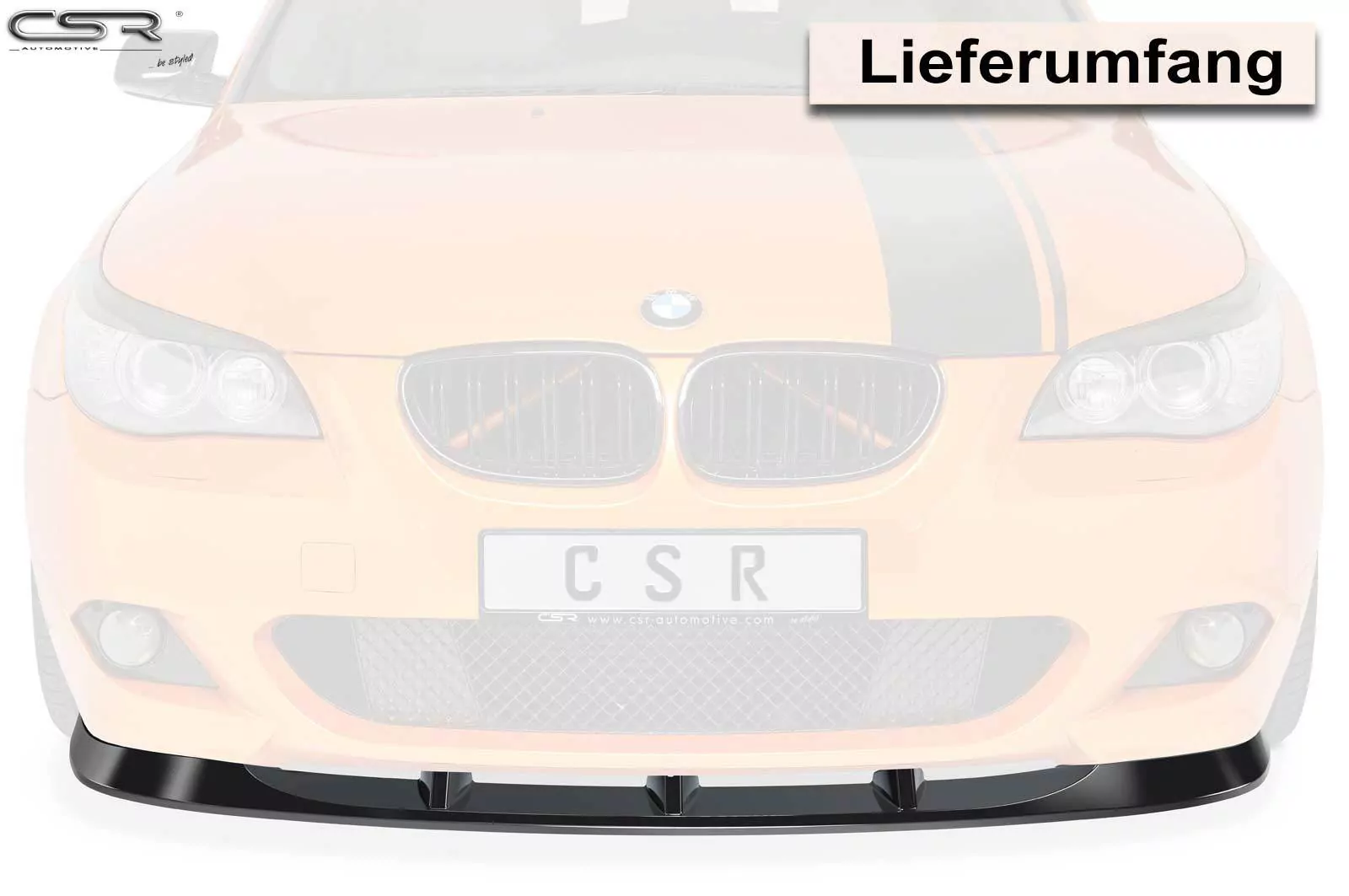 Cup-Spoilerlippe mit ABE für BMW 5er E60 / E61 CSL361-M Carbon Look (matt)