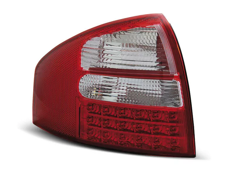 Led Tail Lights Red White Fits Audi A6 05.97-05.04 Sedan