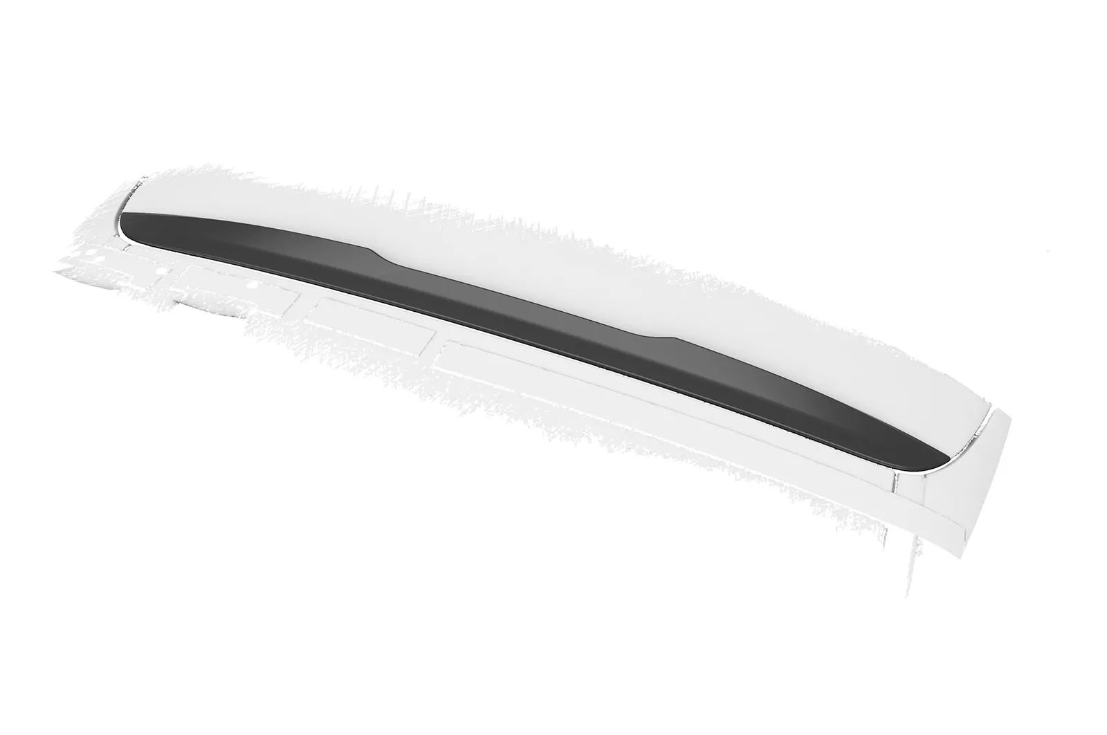 Heckscheibenblende für Mercedes-Benz E-Klasse W213 Limousine HSB116 Schwarz Strukturiert