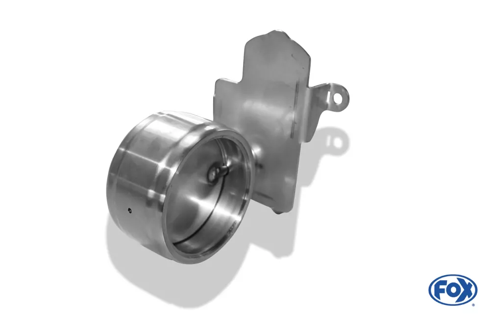 Hyundai i30N Performance - SCHWARZ Endschalldämpfer quer Ausgang rechts/links mit Abgasklappe - 1x114 Typ 25 rechts/links schwarz glänzend emailliert