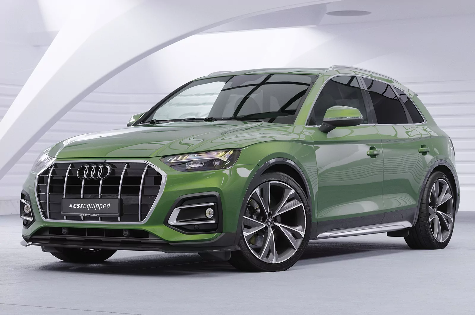 Cup-Spoilerlippe mit ABE für Audi Q5 (FY/FYT) CSL590 Schwarz Strukturiert