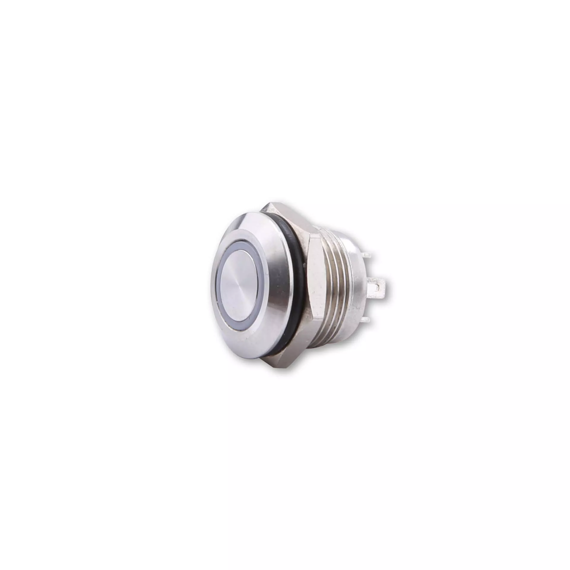 HIGHSIDER Pushbutton Stainless Steel With LED Illuminated Ring In Different Colours (M12) 1pc