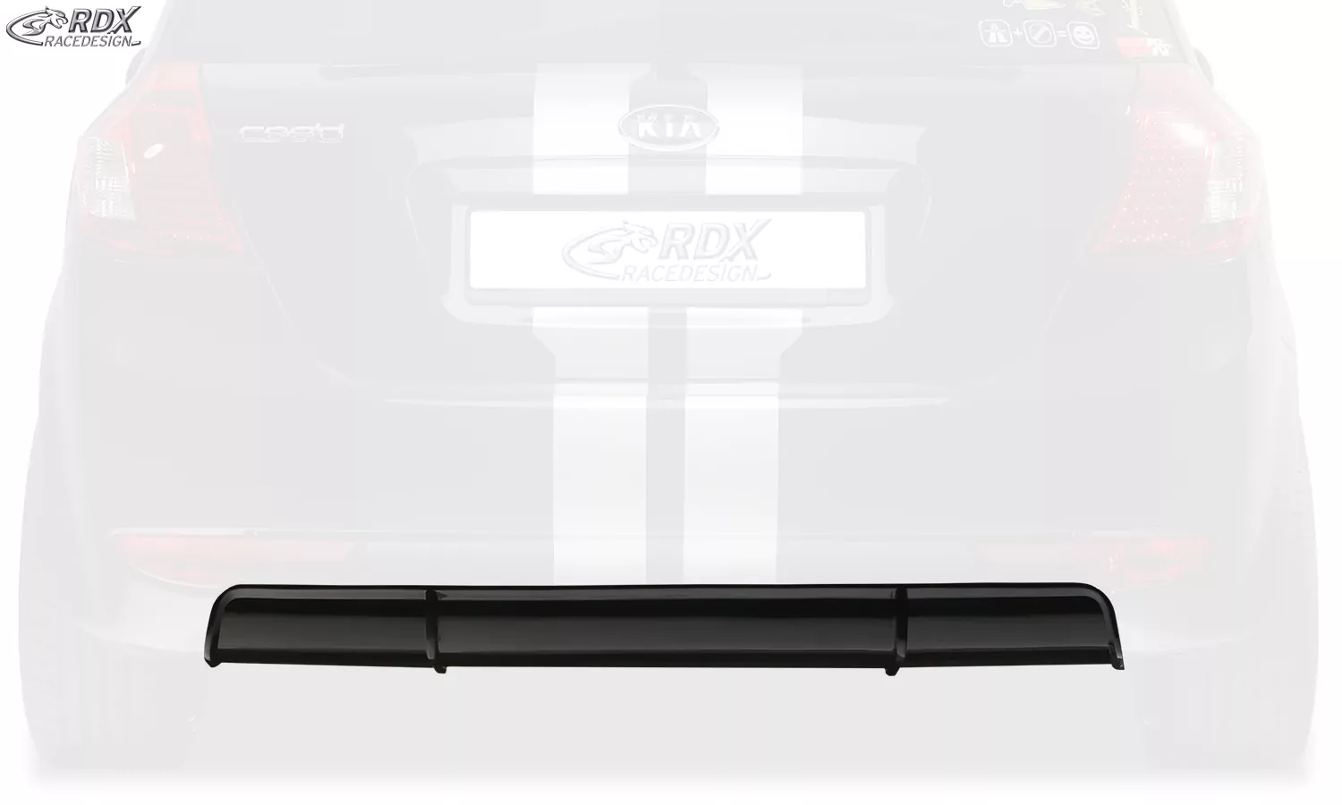 RDX Heckansatz für KIA Ceed Typ ED Diffusor Heckblende Heckdiffusor