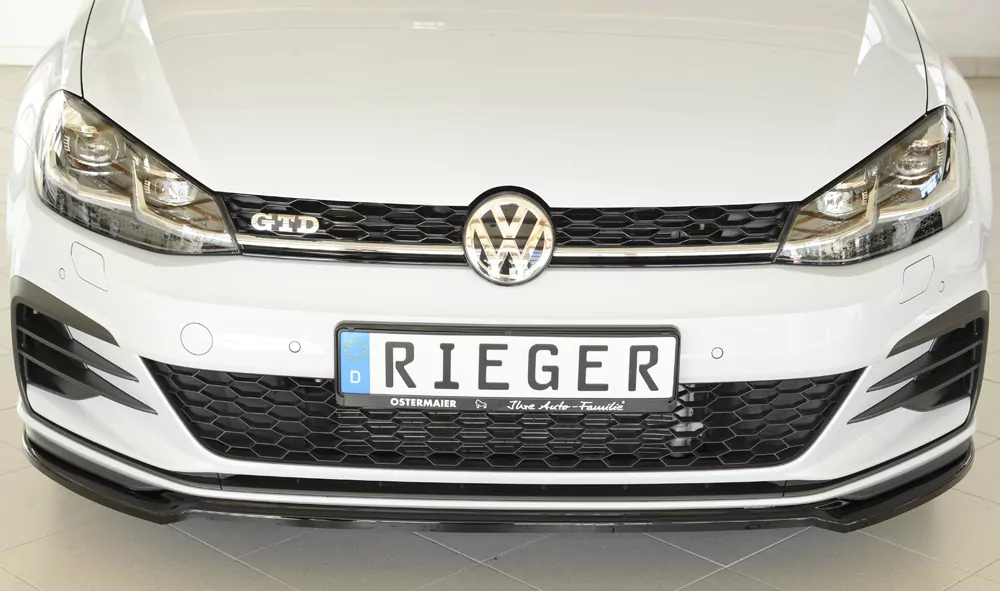 Rieger Spoilerschwert nur für GTI / GTD / GTE für VW Golf 7 GTI | 3-tür. 02.17- (ab Facelift) für orig. Frontschürze