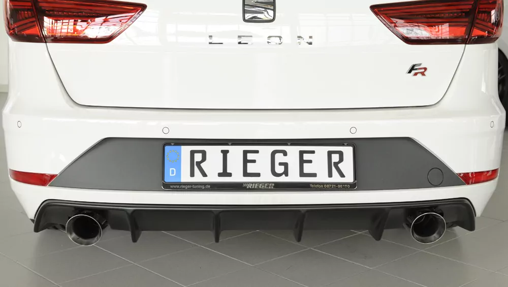 Rieger Heckeinsatz für Seat Leon FR (5F) - 5-tür. (ST/Kombi) 01.17- (ab Facelift) carbon optik