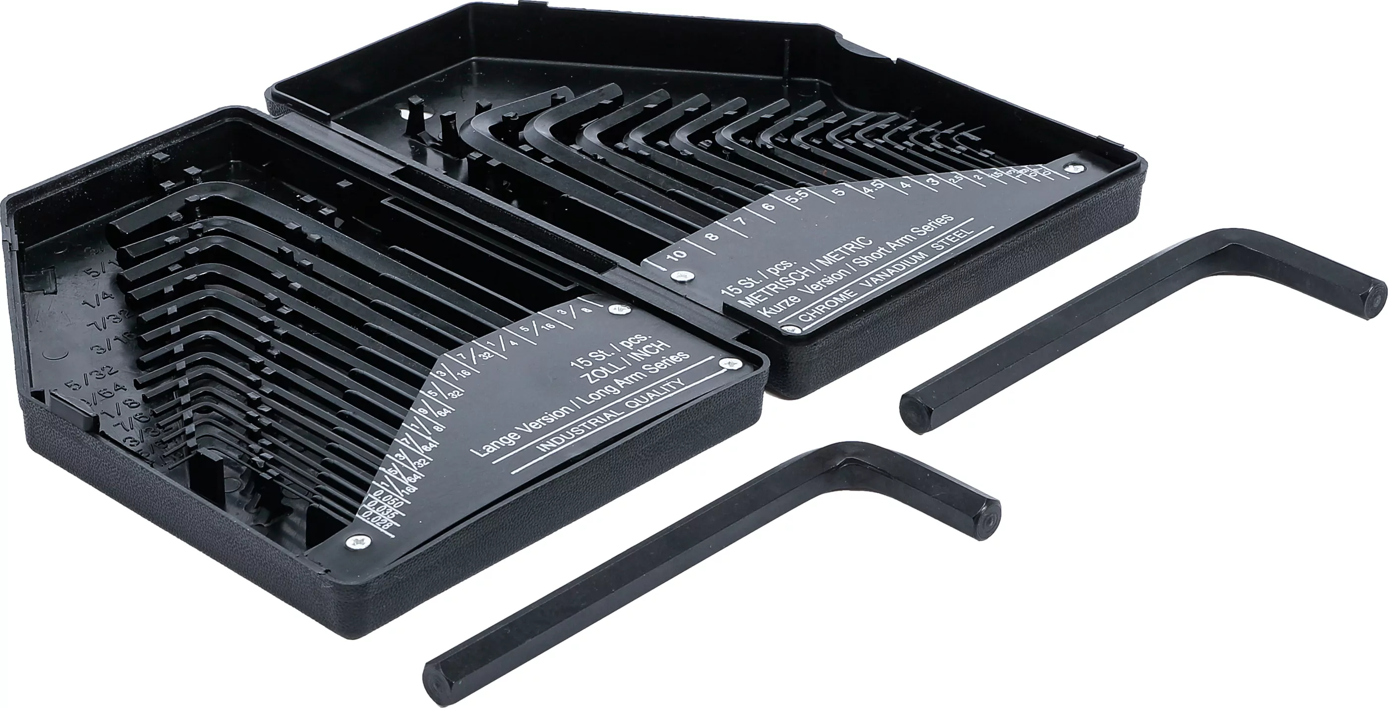 Winkelschlüssel-Satz | Zollmaße/metrisch | Innensechskant | 30-tlg.