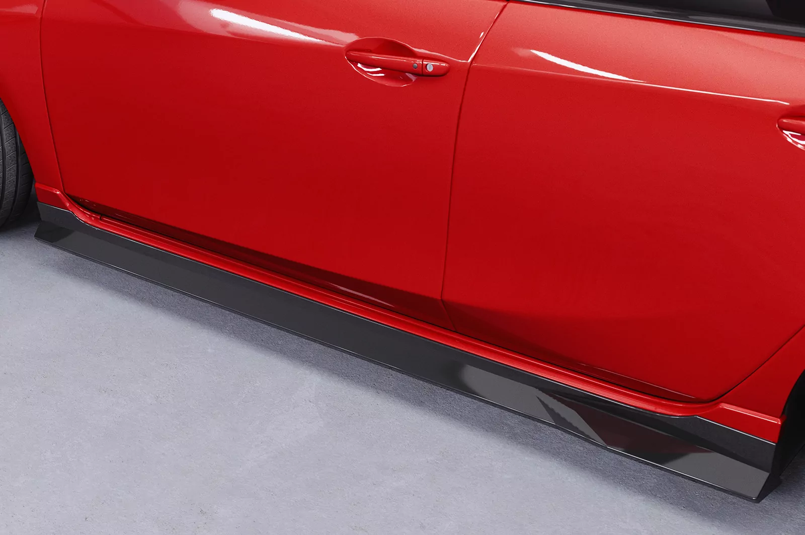 Seitenschweller für Mazda 3 (Typ BL) MPS SS563 Schwarz Strukturiert