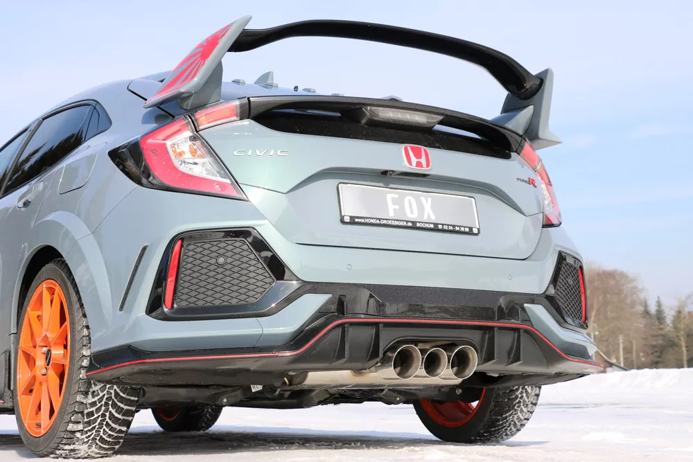 Honda Civic X Type R  Endschalldämpfer quer Ausgang rechts/links  - 100-90-100 Typ 25 mittig