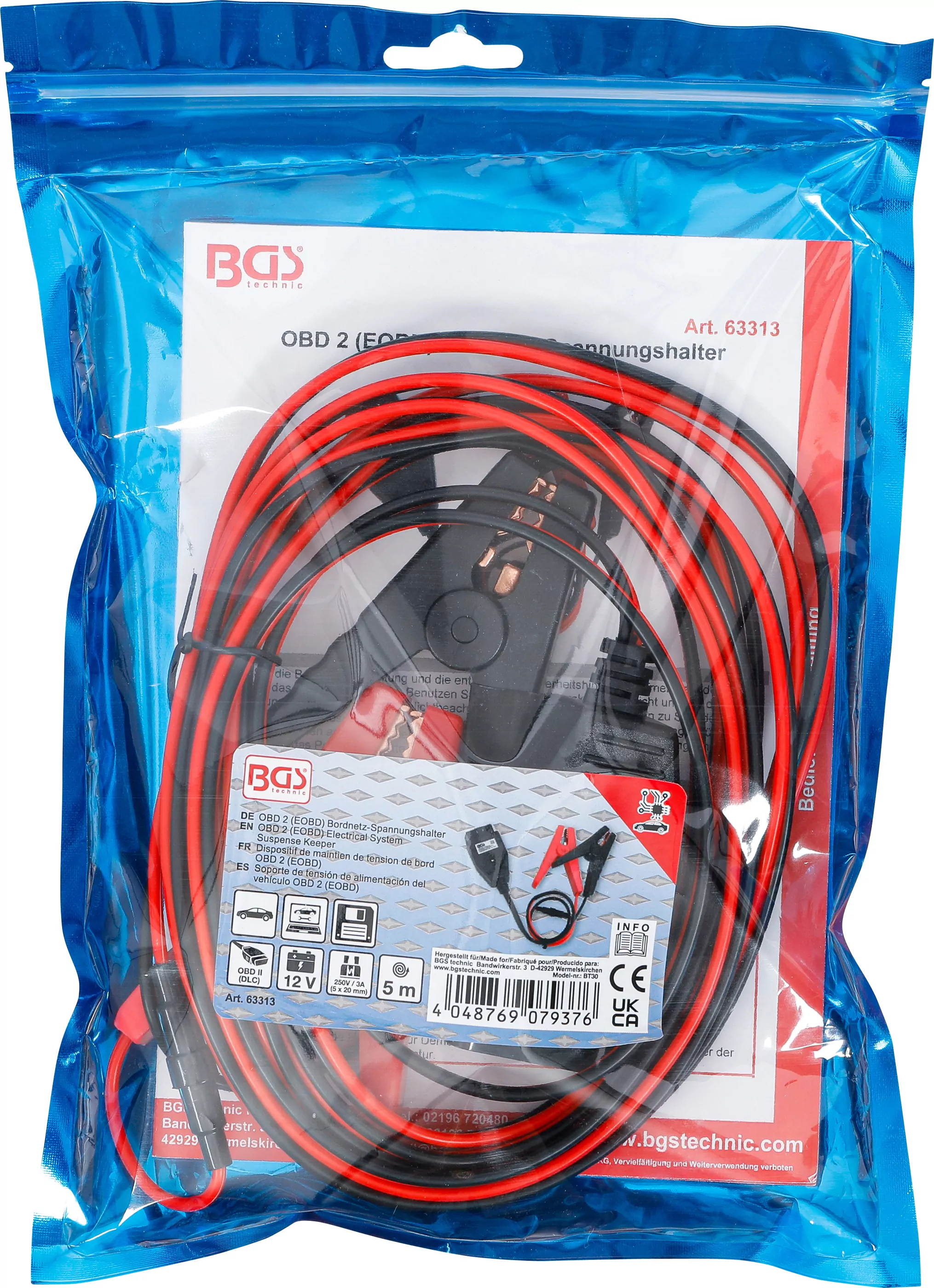 OBD 2 (EOBD) Bordnetz-Spannungshalter | 5 m