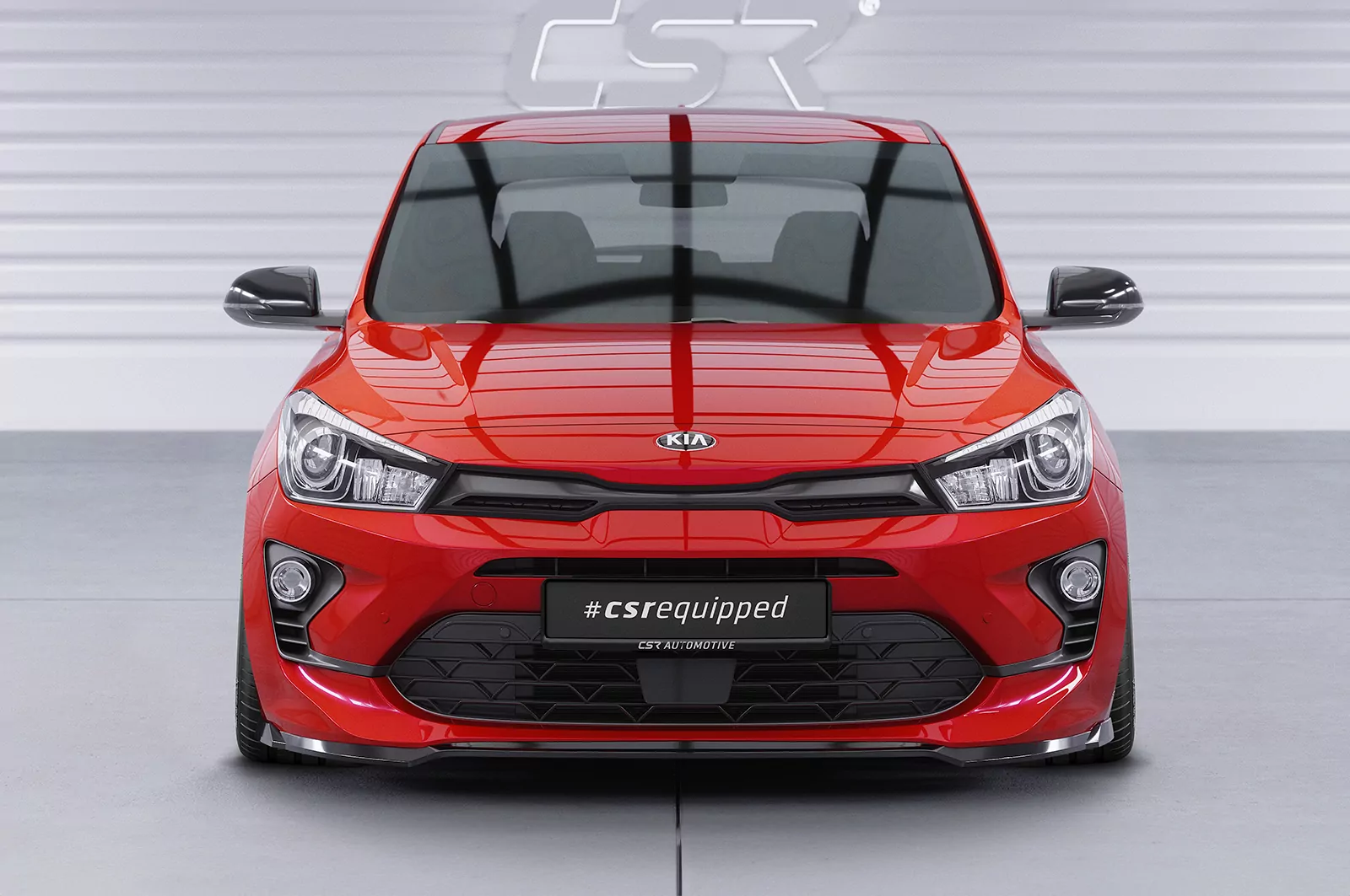 Cup-Spoilerlippe mit ABE für Kia Rio 4 (YB) Facelift CSL586 Schwarz Strukturiert