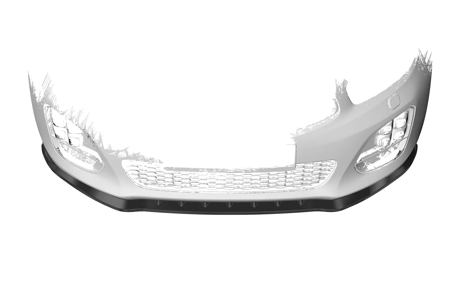 Cup-Spoilerlippe mit ABE für KIA Ceed (JD) GT-Line CSL489 Strukturiert (schwarz matt)