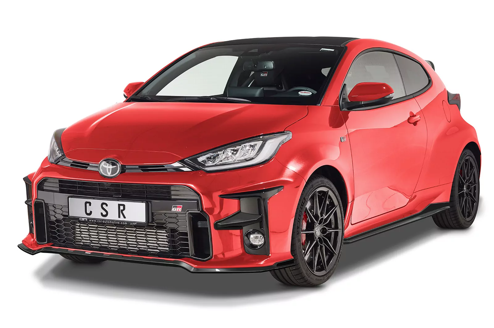 Cup-Spoilerlippe mit ABE für Toyota GR Yaris (XP21) CSL535 Schwarz Strukturiert