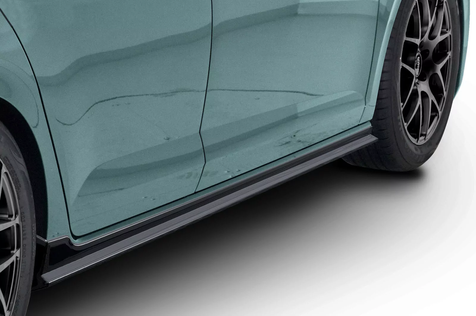 Seitenschweller für VW Polo VI 2G Typ AW Lackierfreundlich (schwarz matt)