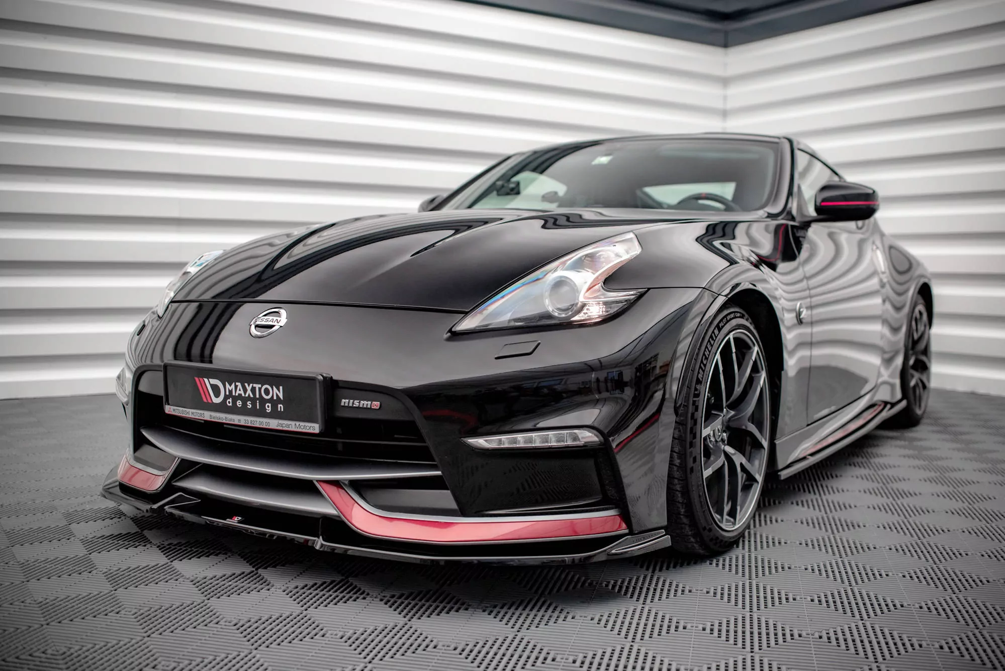 Front Ansatz V.2 Für Nissan 370Z Nismo Facelift Schwarz Hochglanz