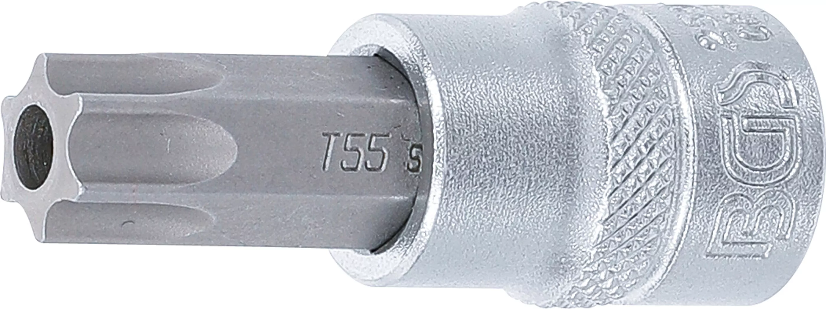 Bit-Einsatz | Antrieb Innenvierkant 10 mm (3/8") | T-Profil (für Torx) mit Bohrung T55