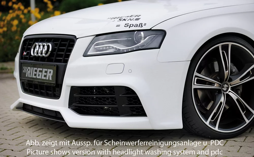 Rieger Spoilerstoßstange für Audi A4 (B8/B81) - Avant 11.07-12.11 (bis Facelift) carbon optik