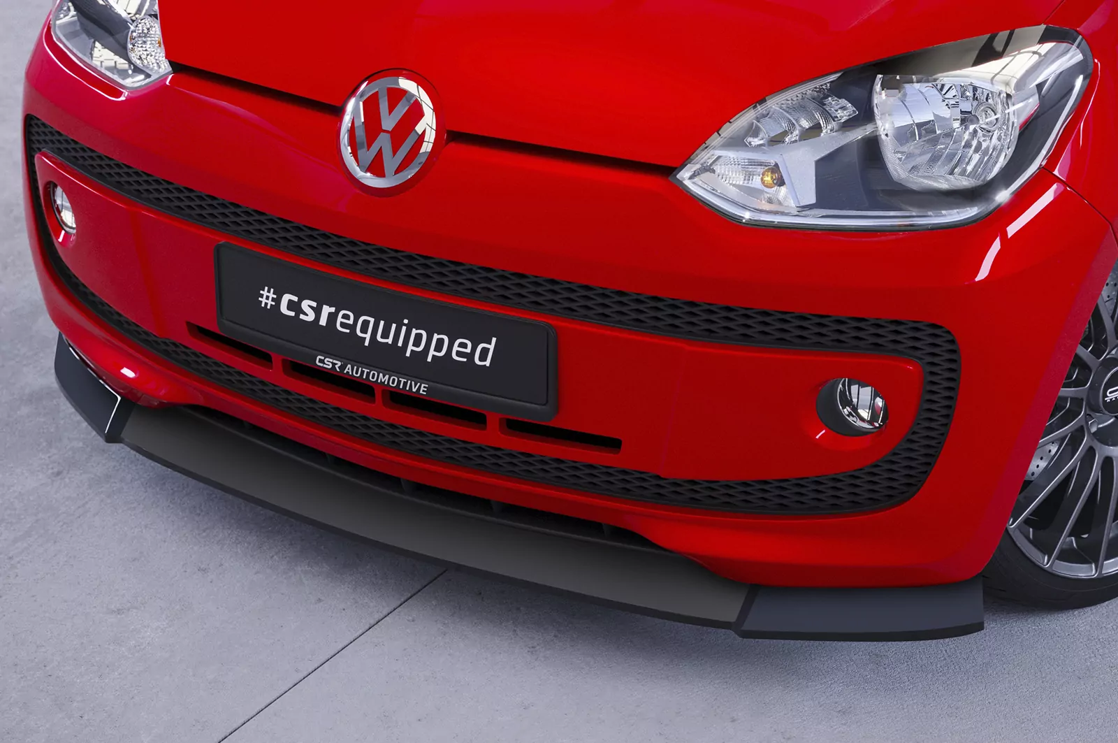Cup-Spoilerlippe mit ABE für VW up! CSL354 Strukturiert (schwarz matt)