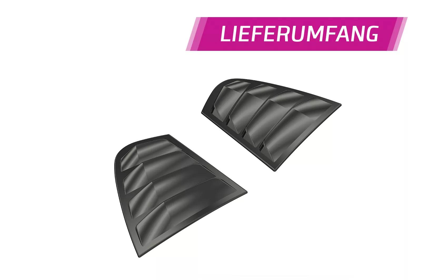 Seitenscheibenblenden für BMW 3er F30 Limousine SSB013 Schwarz Strukturiert