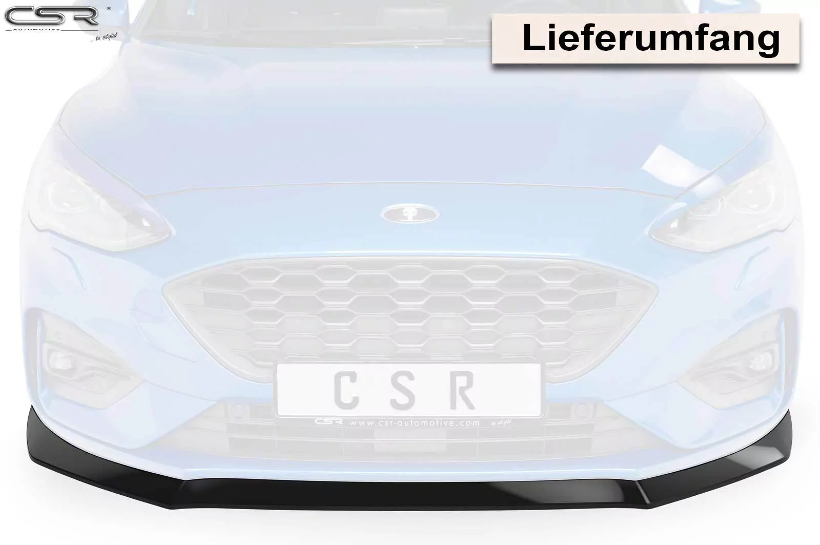 Cup-Spoilerlippe mit ABE für Ford Focus MK4 ST / ST-Line CSL406-M Carbon Look (matt)