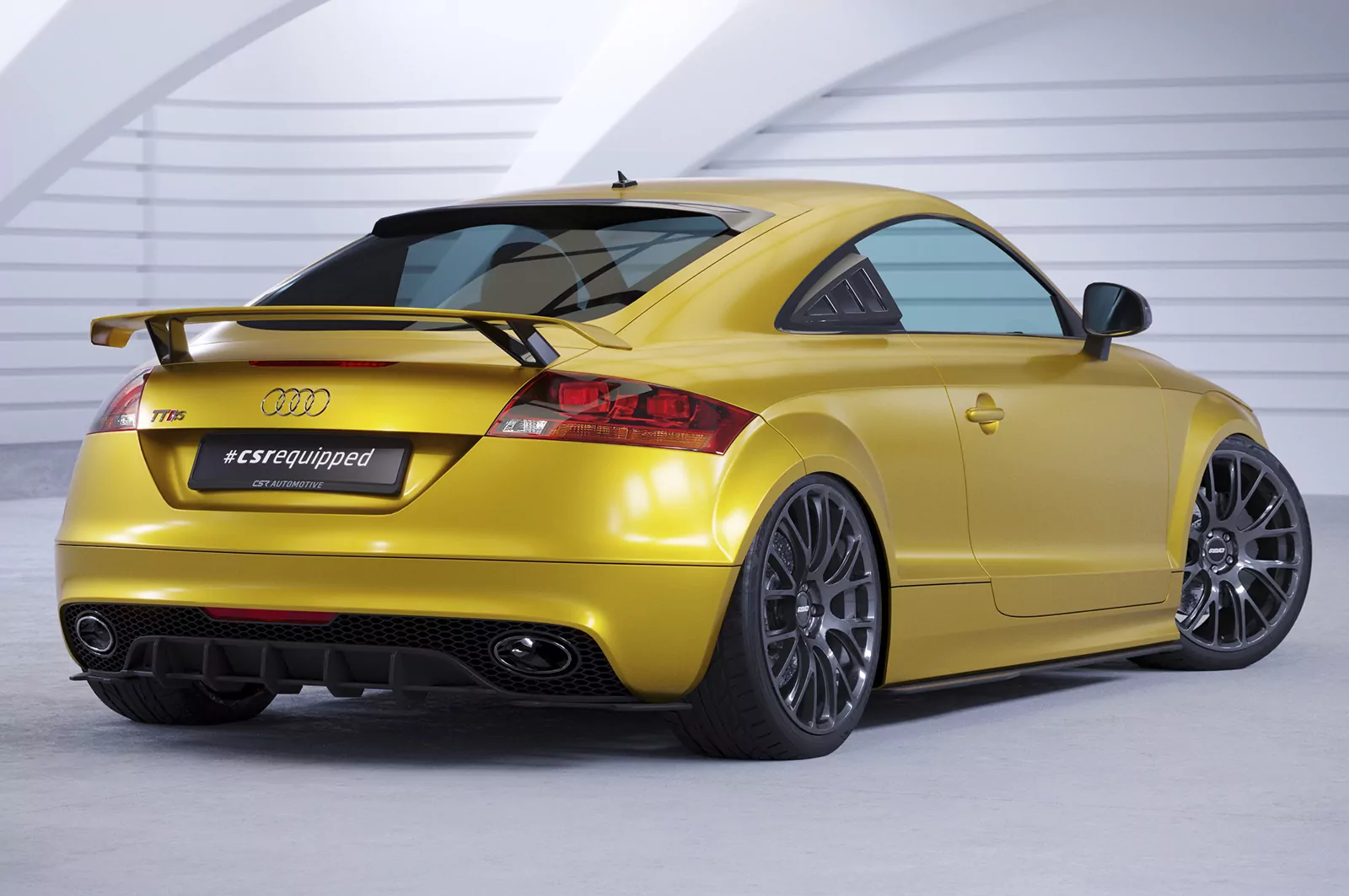 Seitenscheibenblenden für Audi TT (8J) Coupe SSB006 Schwarz Strukturiert