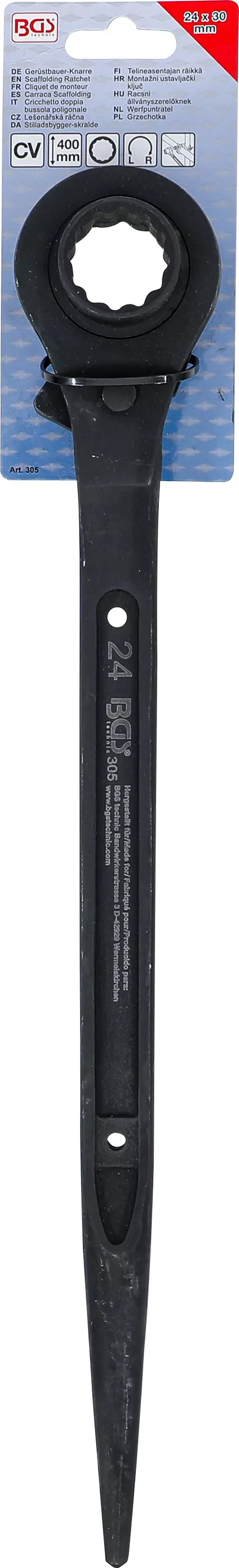 Gerüstbauer-Knarre | SW 24 x 30 mm