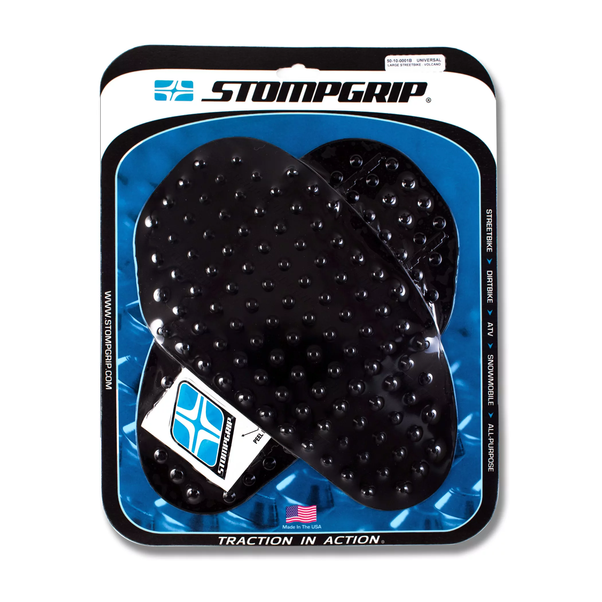 Stompgrip Traction Pad Super Volcano Universal groß (2 Stück) ca. 298 mm x 171 mm Schwarz