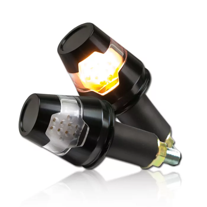 Alu-lenkerendenblinker "conic" Mit Led, Schwarz, Paar, 7/8 + 1" Und Alu-lenker, E-geprüft