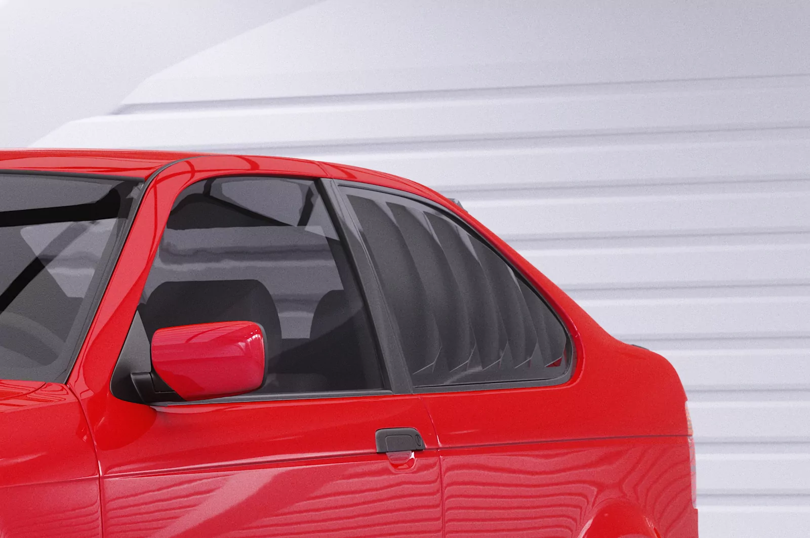 Seitenscheibenblenden für BMW 3er E36 Compact SSB020 Schwarz Strukturiert