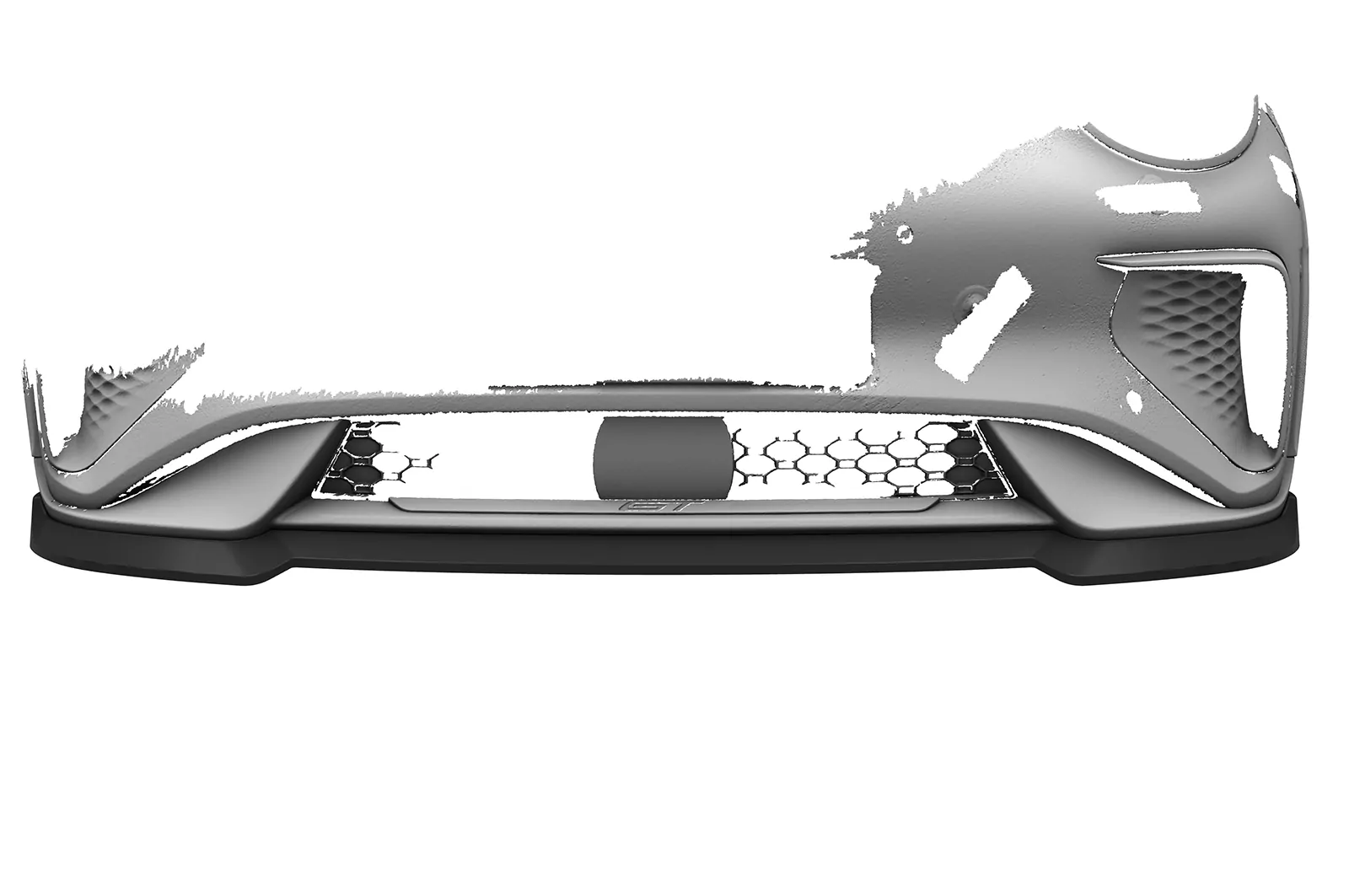 Cup-Spoilerlippe mit ABE für FWM ORA Funky Cat / Haomao GT CSL848 Schwarz Strukturiert