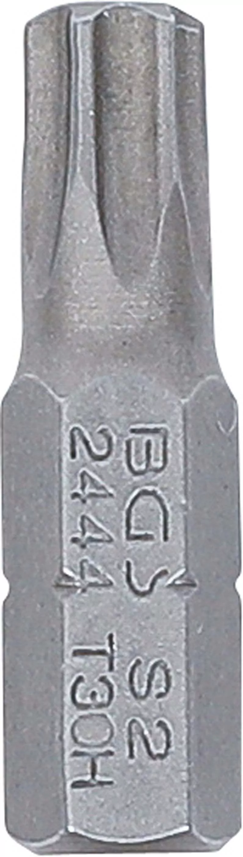 Bit | Länge 25 mm | Antrieb Außensechskant 6,3 mm (1/4") | T-Profil (für Torx) mit Bohrung T30