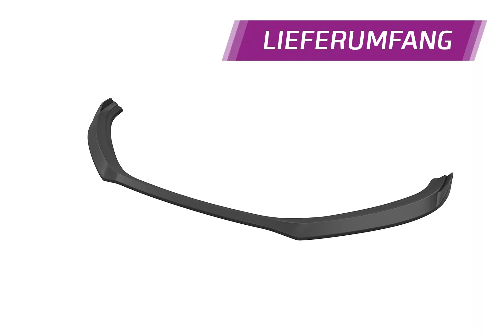 Cup-Spoilerlippe mit ABE für VW Sharan 2 (7N) CSL757 Schwarz Strukturiert