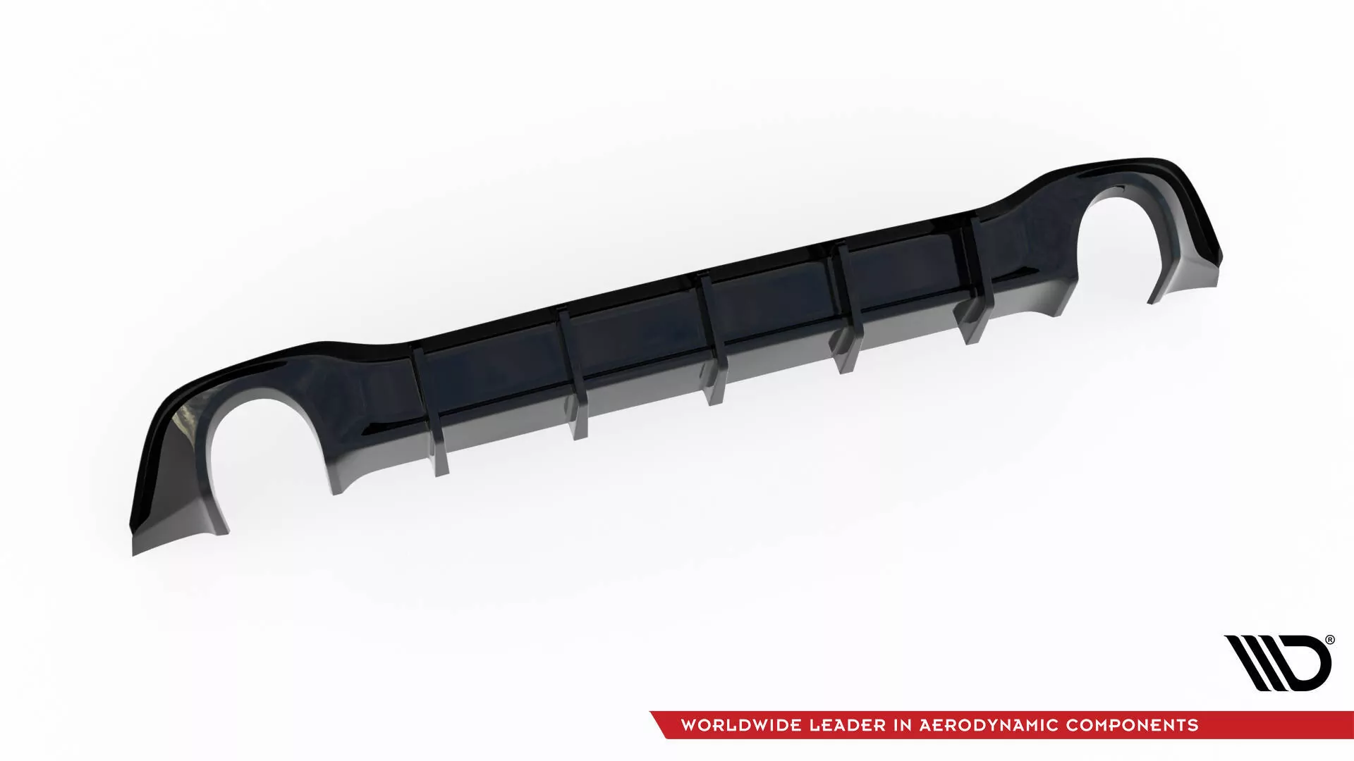 Diffusor Heck Ansatz V.3 Für Volkswagen Golf GTI Mk8 Schwarz Hochglanz