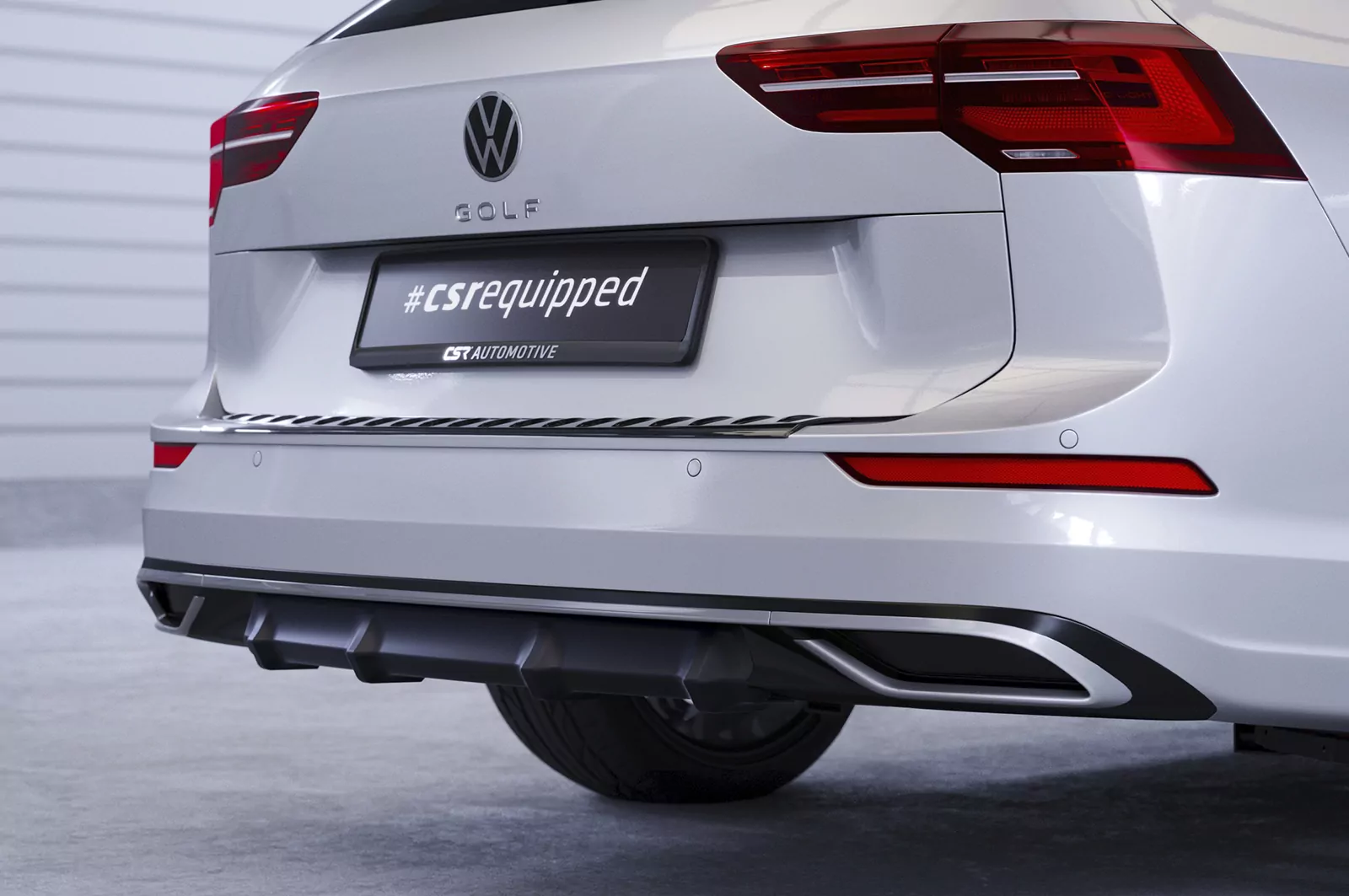 Heckansatz für VW Golf 8 (Typ CD) HA370 Schwarz Strukturiert