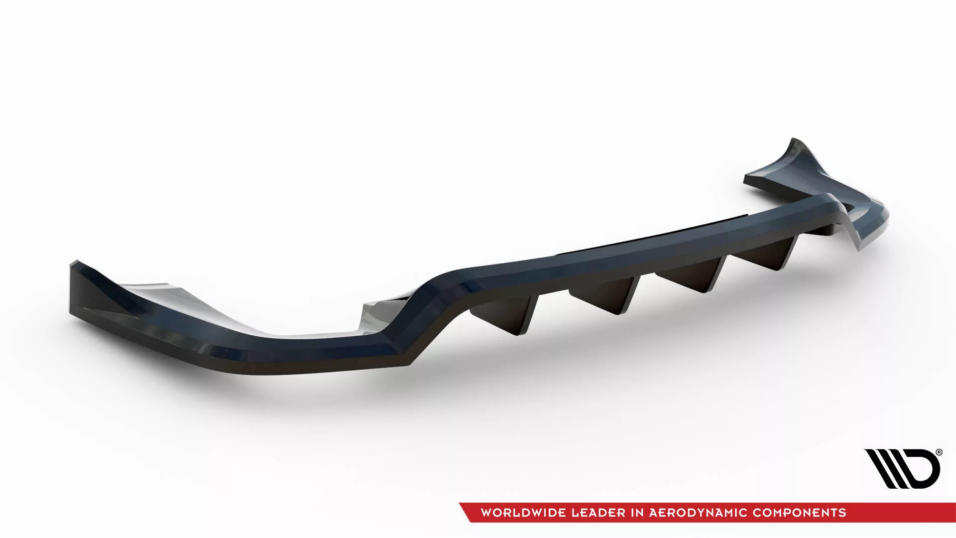 Hinten Splitter (mit Einem Vertikalem Balken) Porsche Cayenne Mk2 Facelift Schwarz Hochglanz