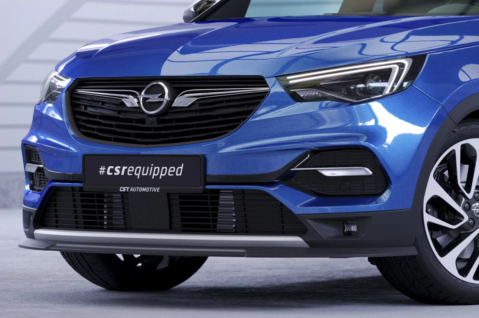 Cup-Spoilerlippe mit ABE für Opel Grandland X CSL441 Schwarz Strukturiert