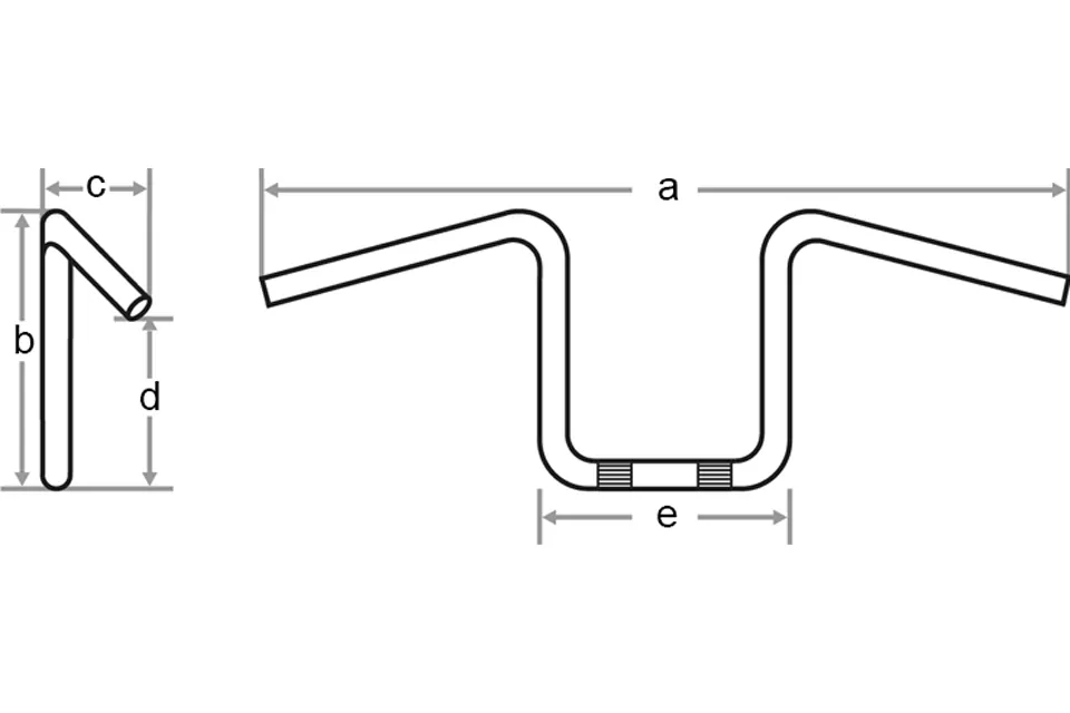 FEHLING Z-Handlebar LZR High, 7/8 Inch, Black