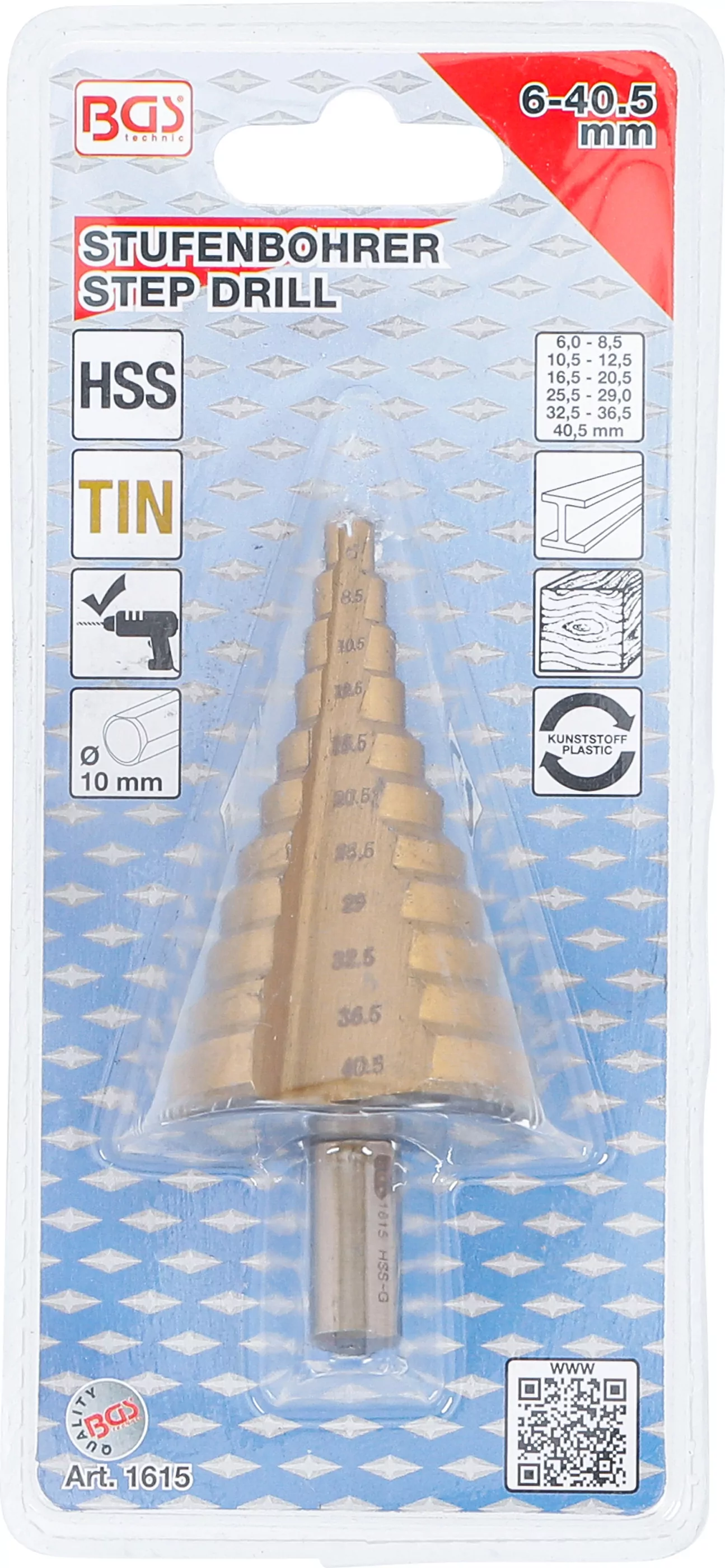Stufenbohrer | titannitriert | Ø 6 - 40,5 mm