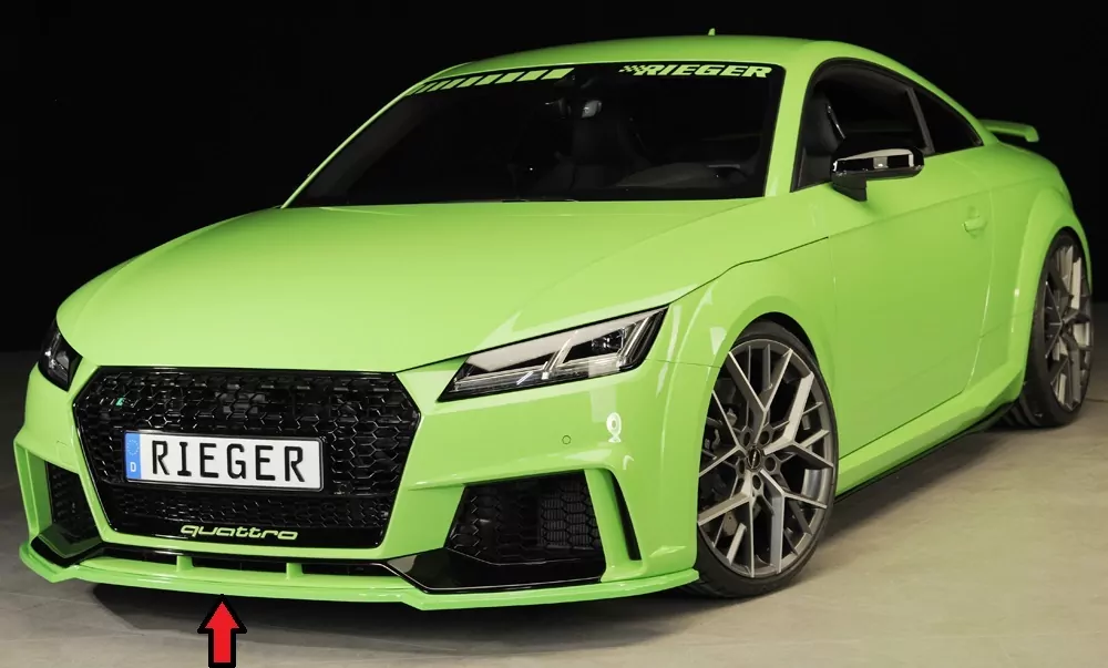 Rieger Spoilerschwert für Audi TT RS (8J/8J1-FV/8S) | Coupé 05.16-08.18 (bis Facelift) für orig. TT-RS Frontschürze