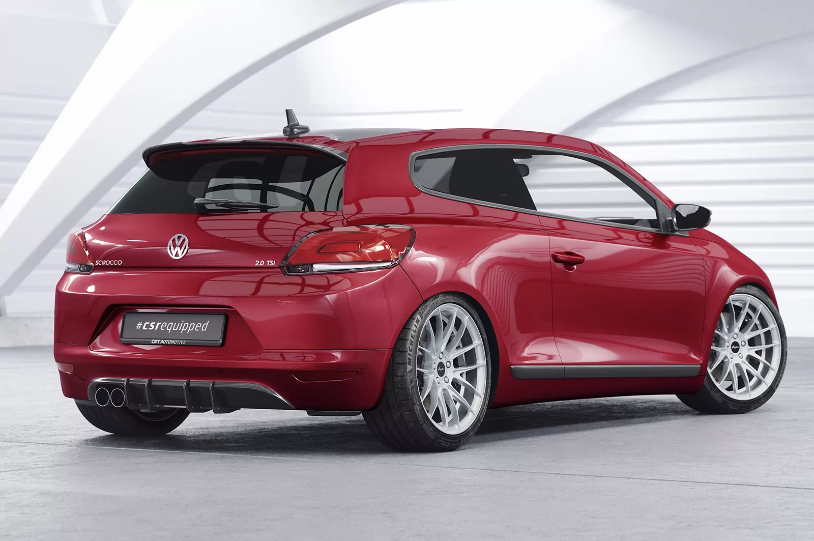 Heckflügel mit ABE für VW Scirocco III HF597 Strukturiert (schwarz matt)