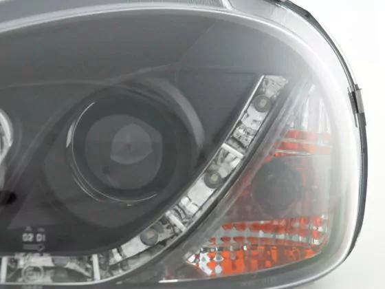 Scheinwerfer Set Daylight LED TFL-Optik Opel Corsa B Bj. 94-00 schwarz