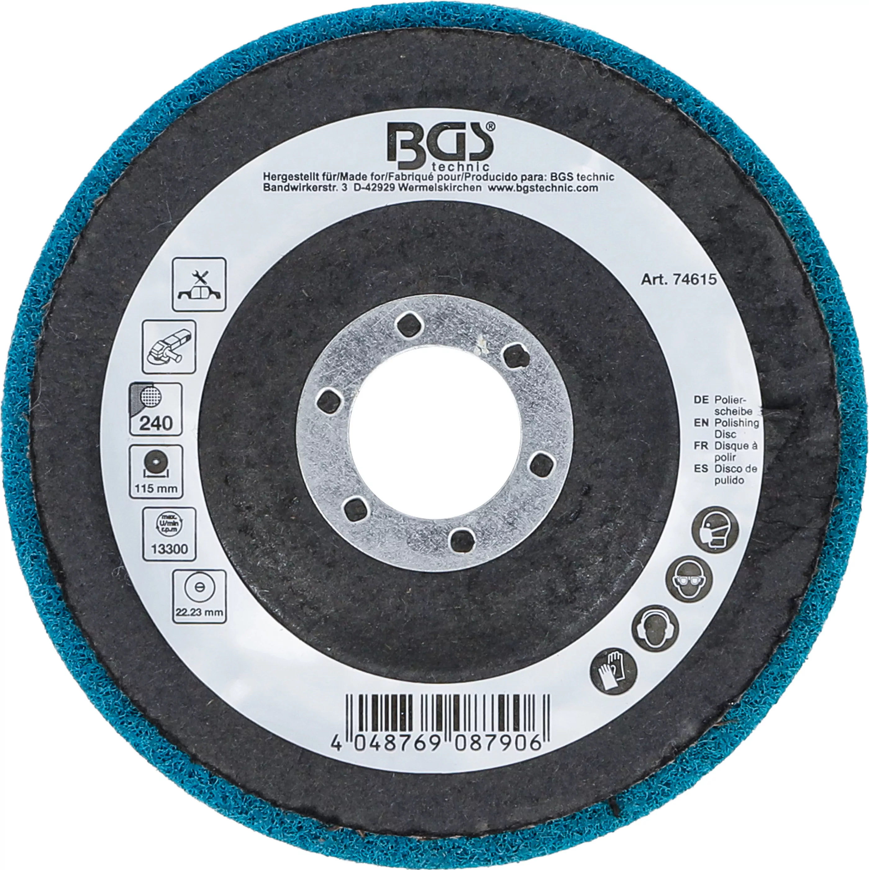 Polierscheibe | Aluminiumoxid | Ø 115 mm | Körnung 240