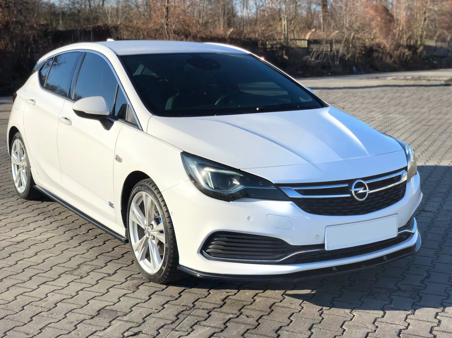 Front Ansatz Passend Für V.1 Passend Für OPEL ASTRA K OPC-LINE Schwarz Hochglanz Schwarz Hochglanz