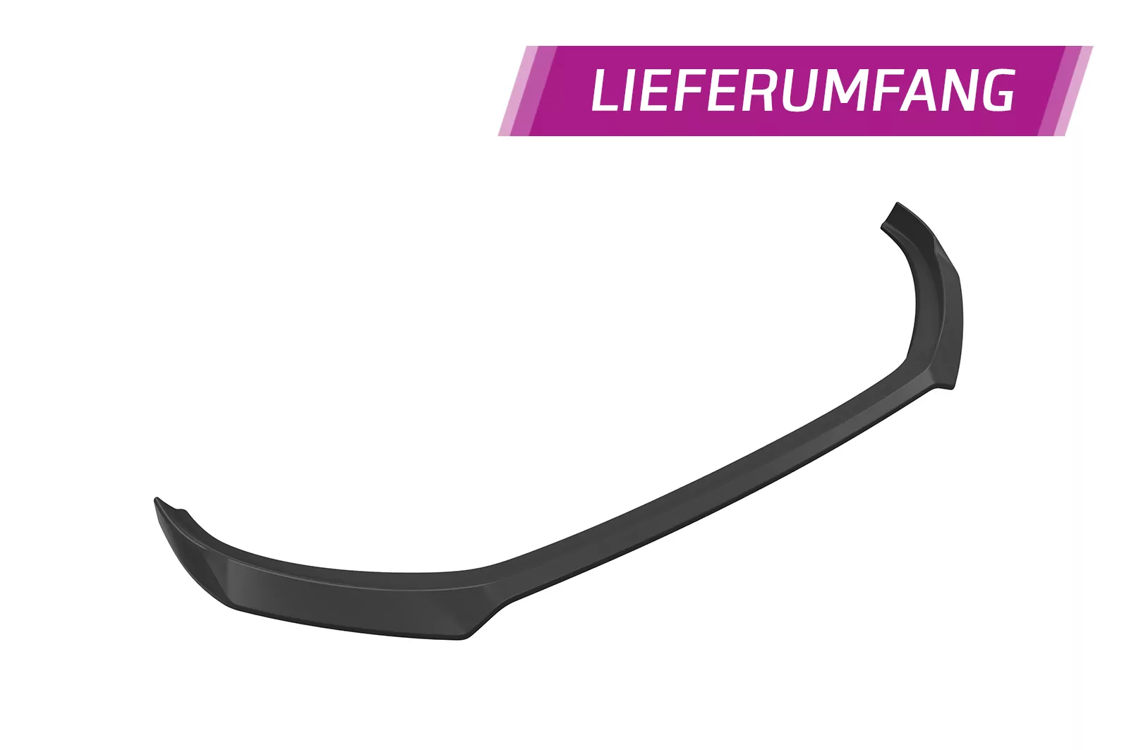 Cup-Spoilerlippe mit ABE für VW Caddy 5 (Typ SB) CSL727 Schwarz Strukturiert