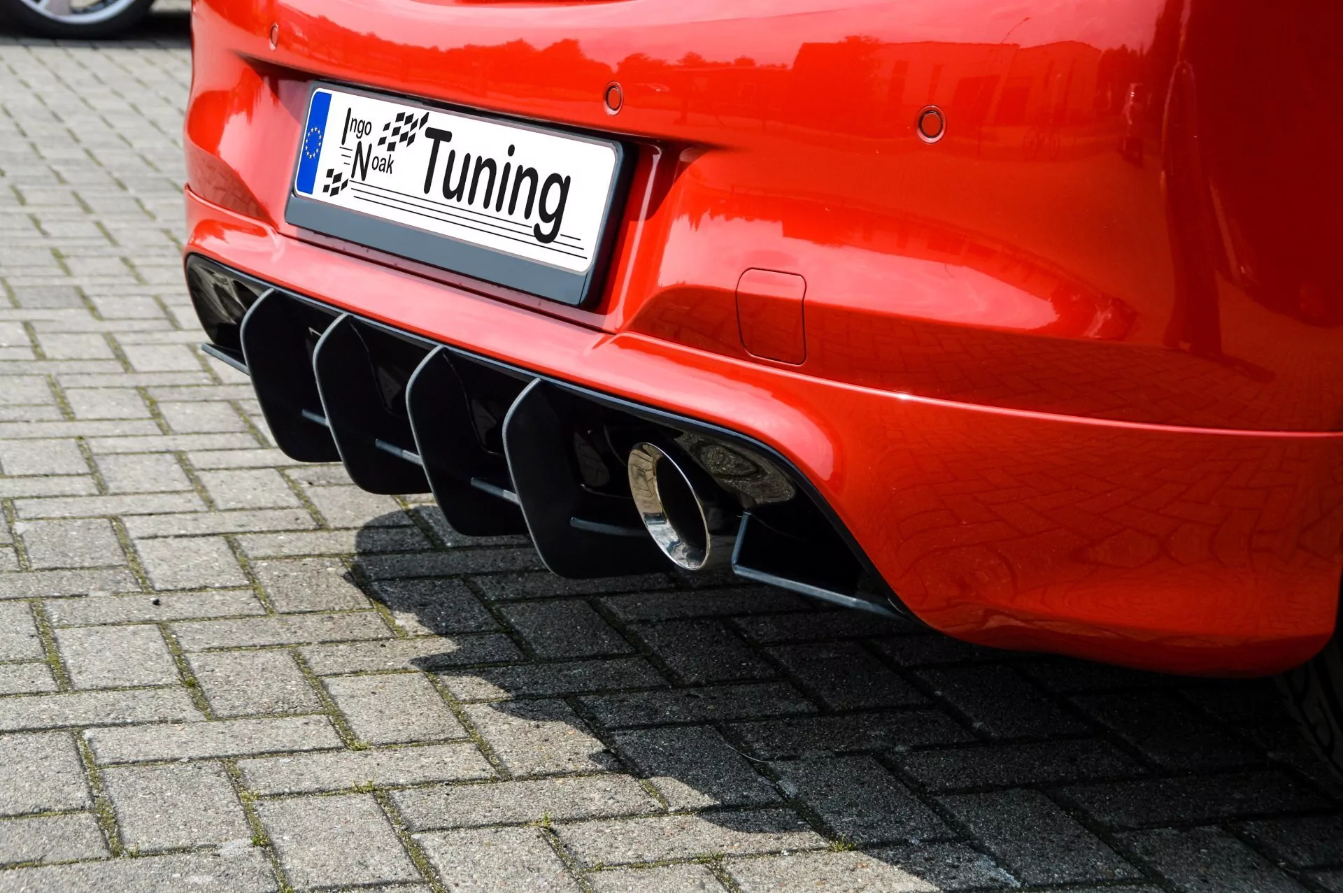 Gefräster Heckansatz mit Finnen V2 für Opel Corsa E OPC