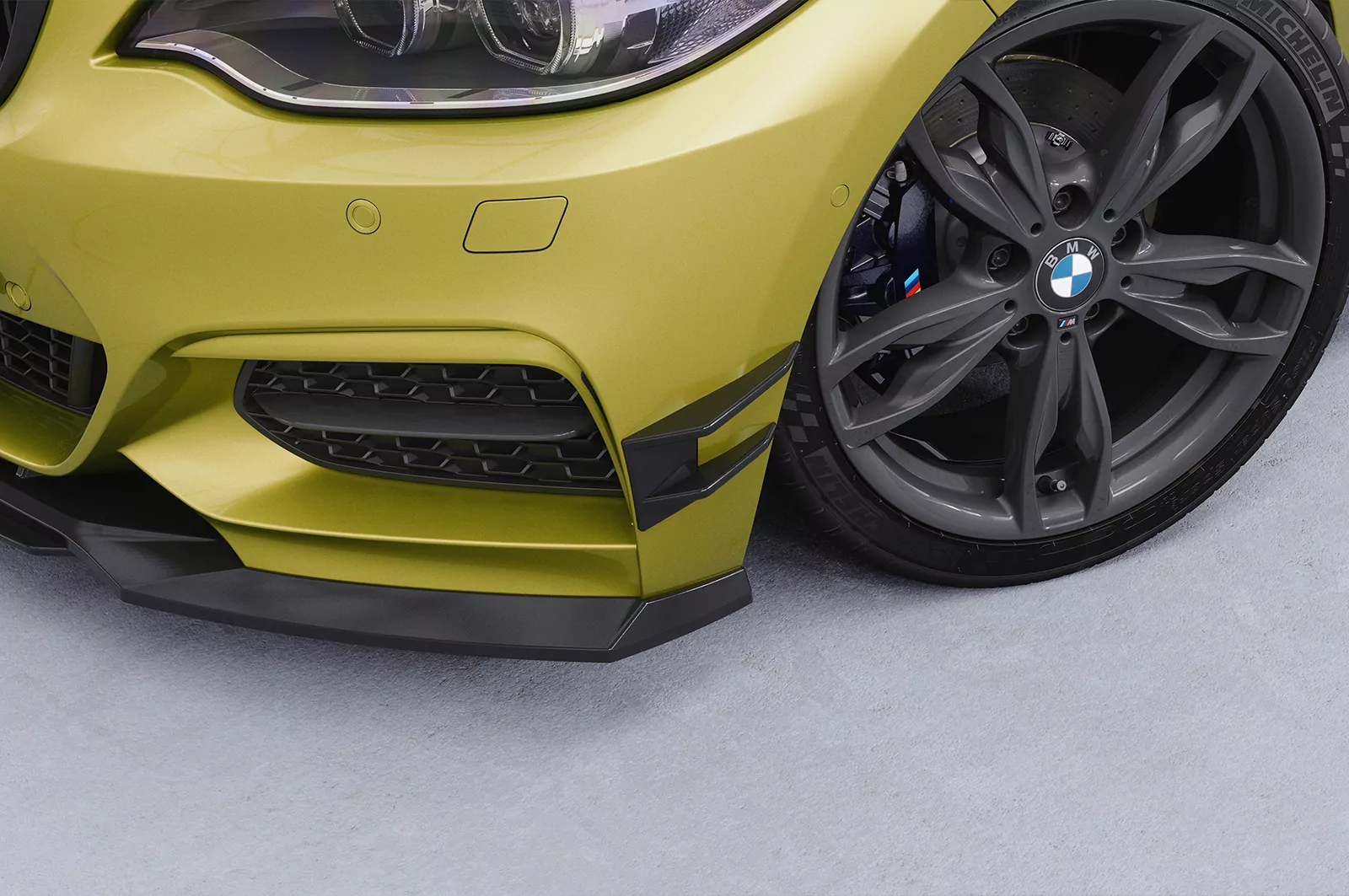 Performance Flaps für BMW 2er F22 / F23 (M-Paket, M2) FP027 Schwarz Strukturiert