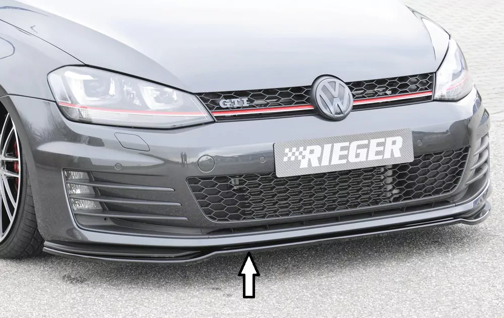 Rieger Spoilerschwert nur für GTI / GTD für VW Golf 7 GTI | 3-tür. 04.13-12.16 (bis Facelift) für orig. Frontschürze