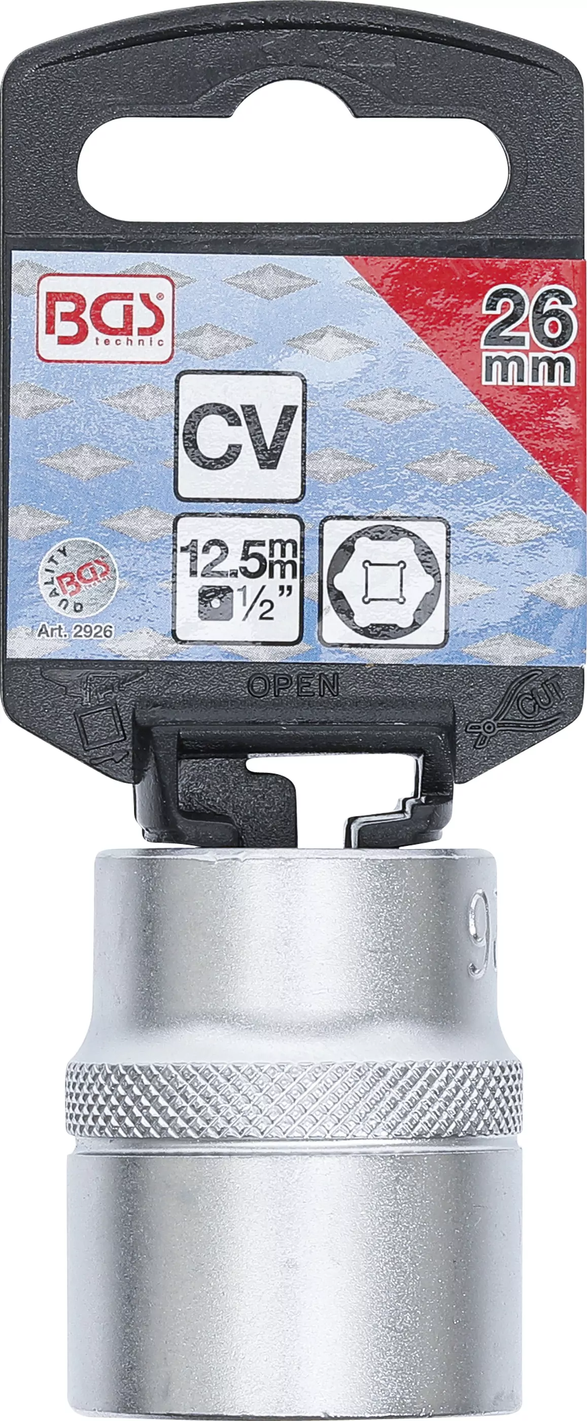 Steckschlüssel-Einsatz Sechskant | Antrieb Innenvierkant 12,5 mm (1/2") | SW 26 mm