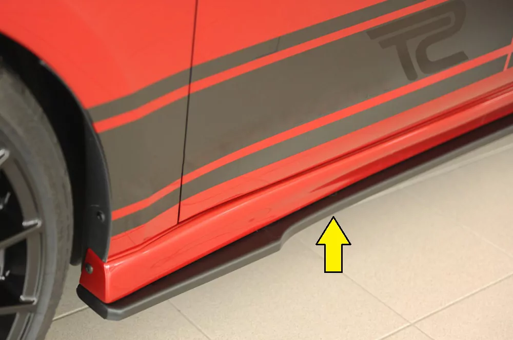 Rieger Seitenschweller links ansatz matt schwarz für Seat Leon (KL) 5-tür. (ST/Sportstourer) 09.20-06.24 (bis Facelift)