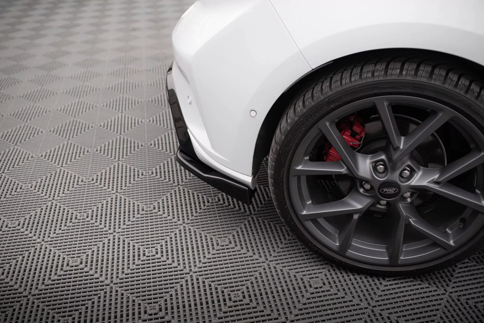 Heck Ansatz Flaps Diffusor Passend Für Diffusor Passend Für V.3 Ford Focus ST Mk4  Schwarz Hochglanz Schwarz Hochglanz