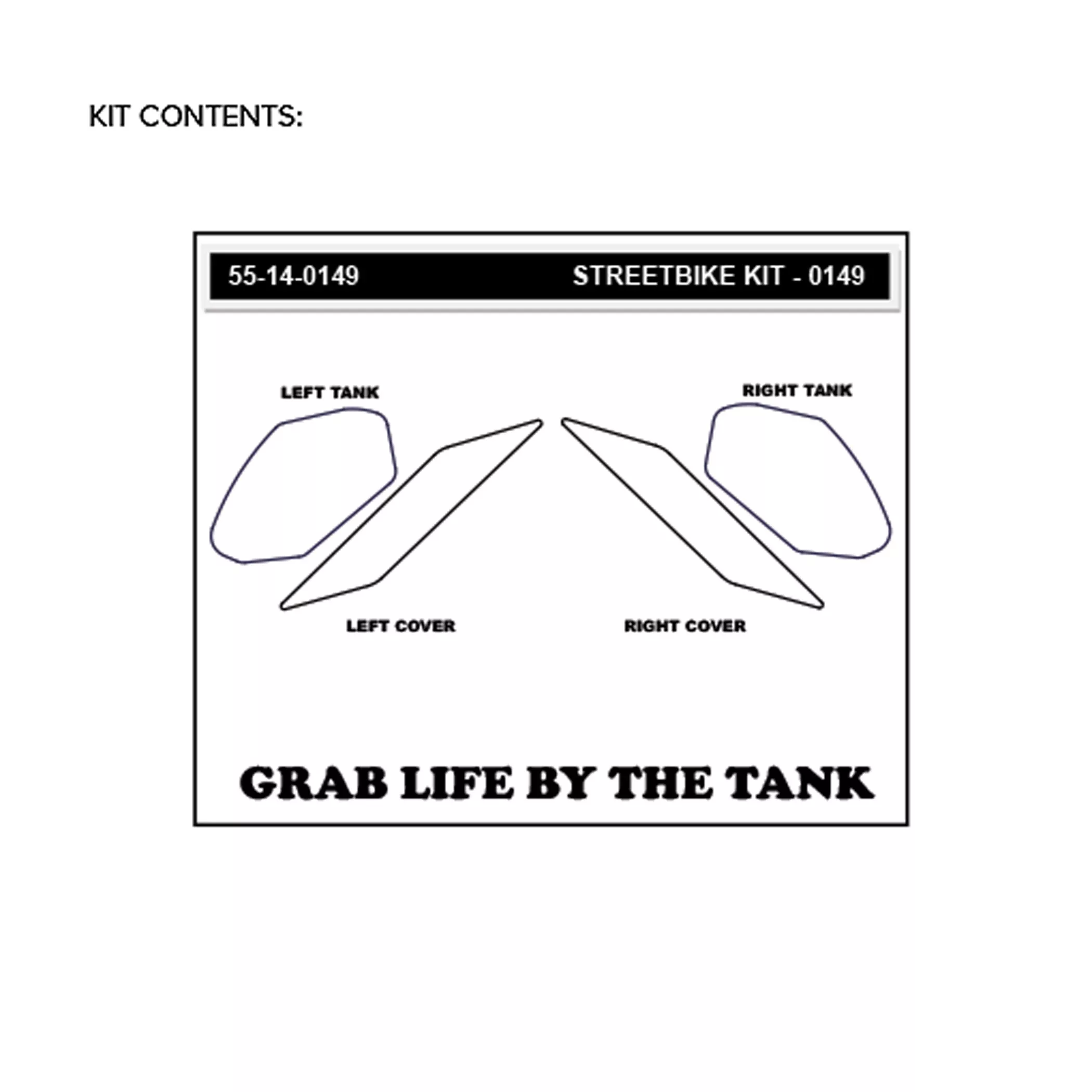 Stompgrip Traction Pad Icon für Kawasaki Ninja 400 18-22 Hybrid
